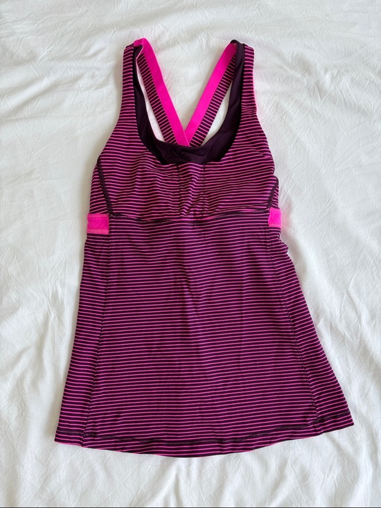 lululemon athletica Tops - lululemon Pink and Black Striped Tank Top
